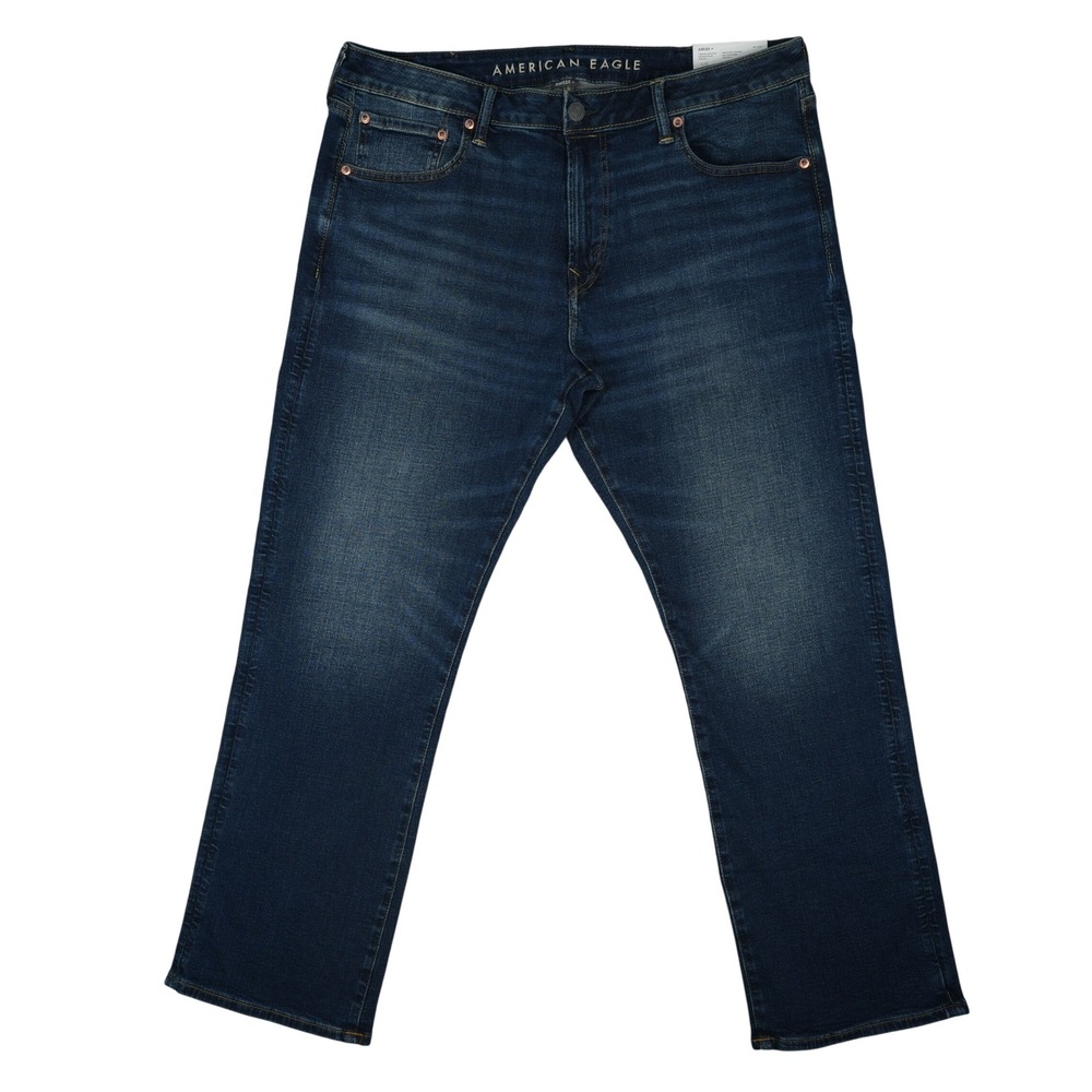 American‎ Eagle Original Bootcut Jeans Mens 38x32 Midnight Blue Airflex Stretch